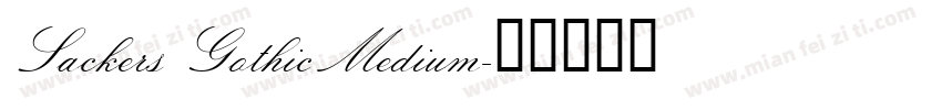 Sackers Gothic Medium字体转换